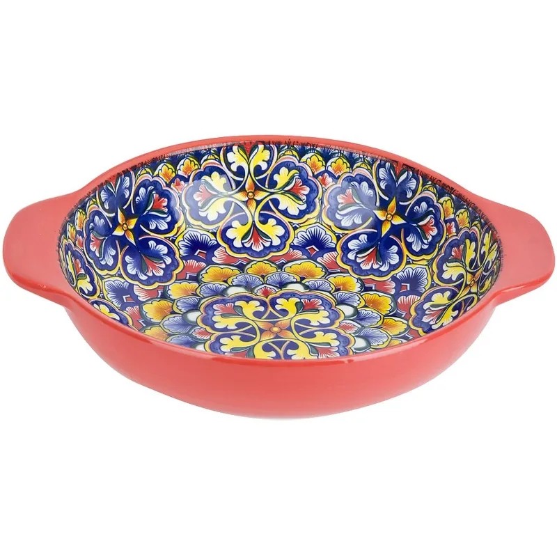 Салатник с ручками Arabesque (красный) 25х20,5х6см v=1200мл 6шт/уп
