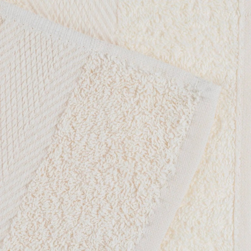 Набор полотенец махровых бордюр 440 г/м2, 50х90 кремовый, 10шт