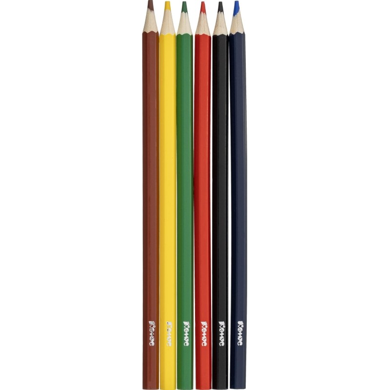 Карандаши цветные 6 цветов Комус Класс ColorPics, шестигранные
