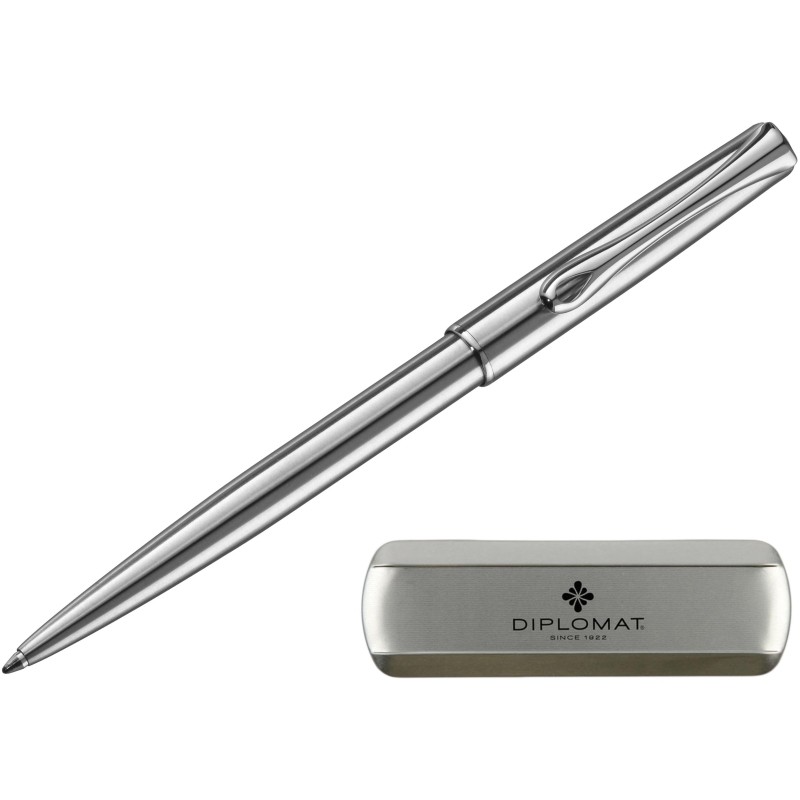 Ручка шариковая  DIPLOMAT Traveller stainless steel синий D10061083