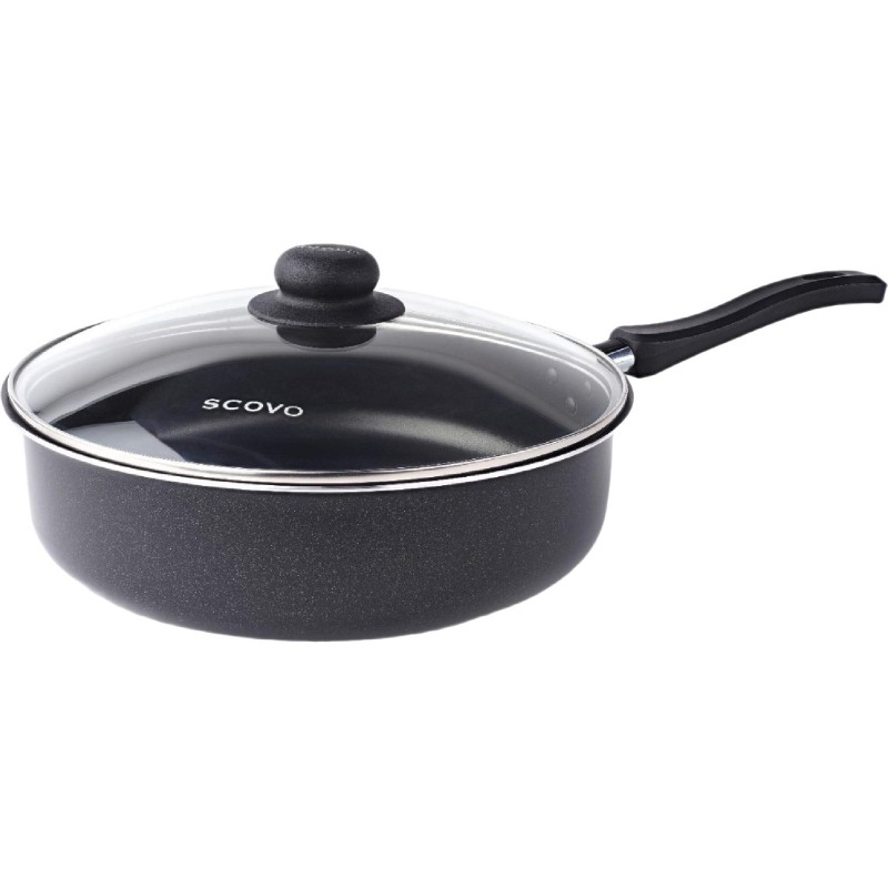 Сотейник алюминий Promo, 24 см + стеклянная крышка SCOVO PA-020