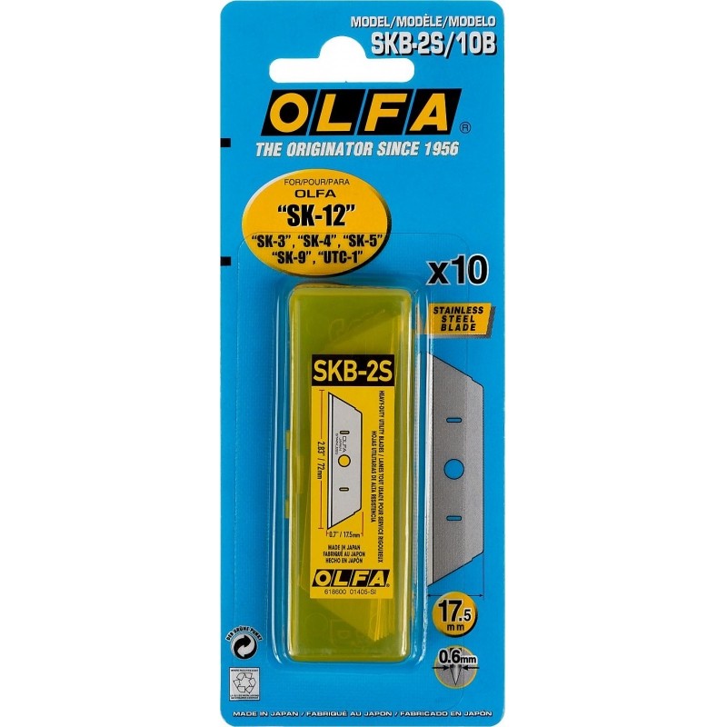 Лезвие OLFA трапец.для SK-4/SK-12/OL-UTC-1, 17,5мм, 10шт/уп OL-SKB-2S/10B
