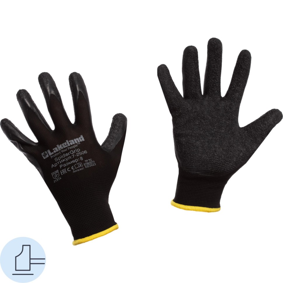 Перчатки защит. от порезов Lakeland SpiderGrip 7-2506 с латекс.покр. р.M