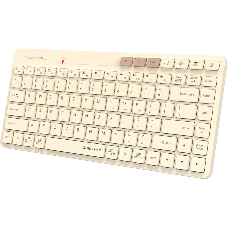 Клавиатура A4Tech Fstyler FBK26C AS USB беспр.BT/RadioSlimMultim 2010329