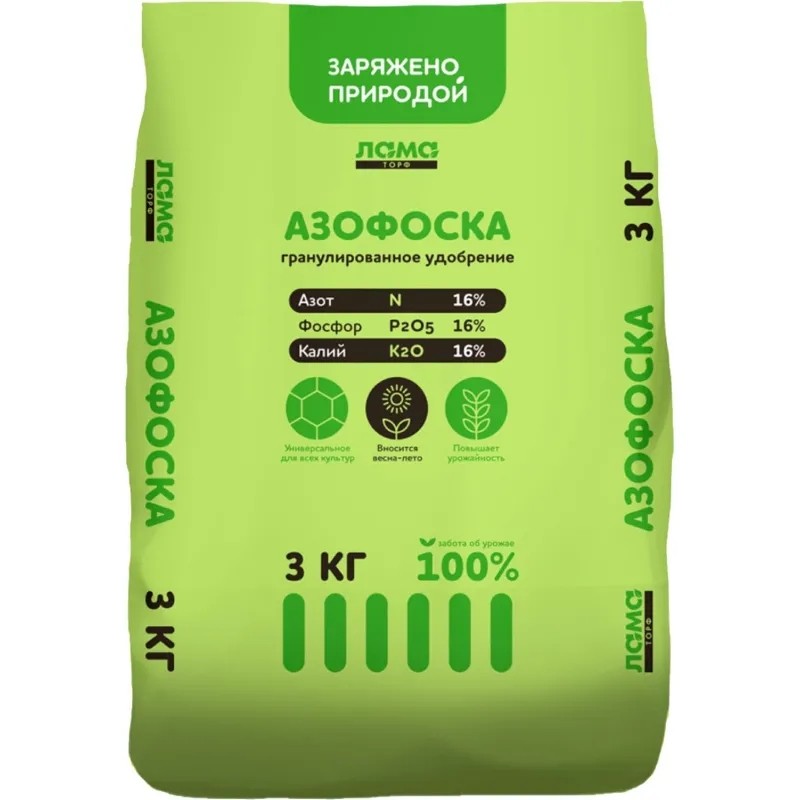 Удобрение Азофоска (нитроаммофоска) Лама Торф 3 кг, Lt014727