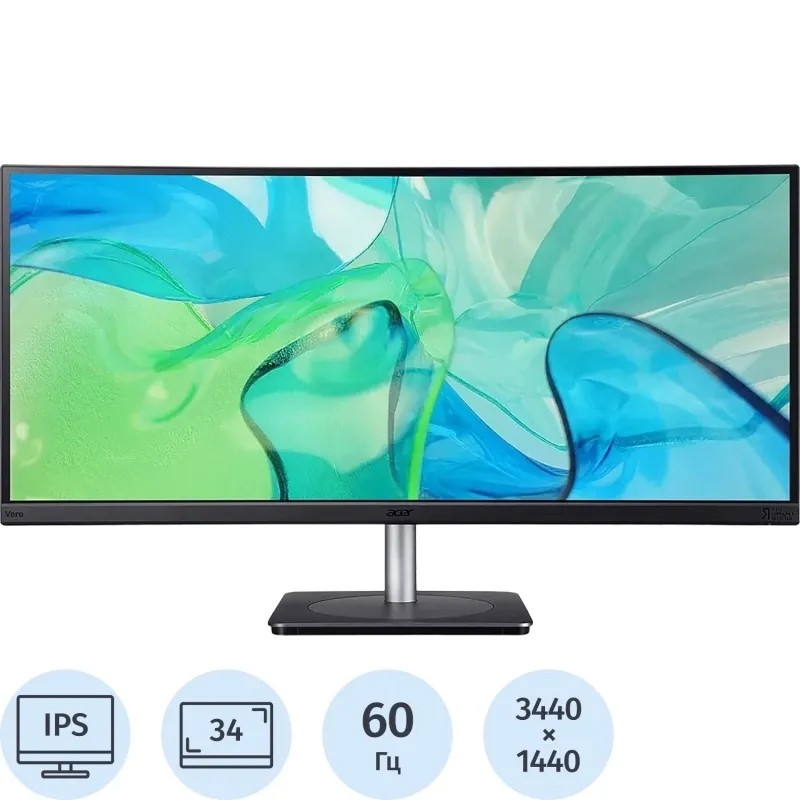 Монитор Acer Vero (UM.CB3CD.001)34/UWQHD/IPS/60Hz/300cd/4ms/HDMI/DP