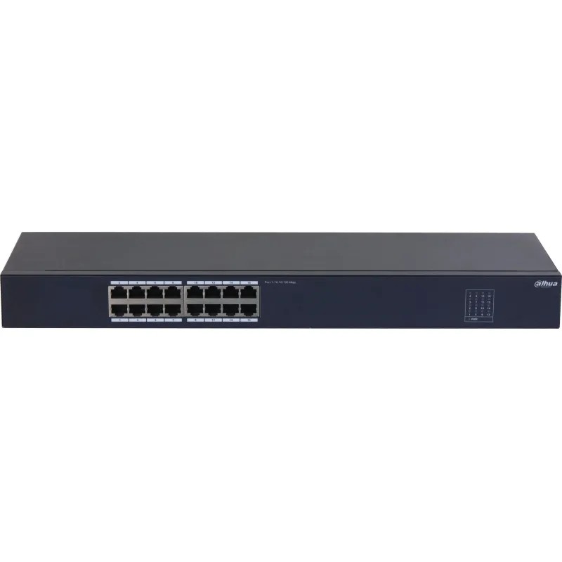Коммутатор DAHUA DH-SF1016 16-портовый неуправл,16xRJ45 100Mb,MAC-табл 8К