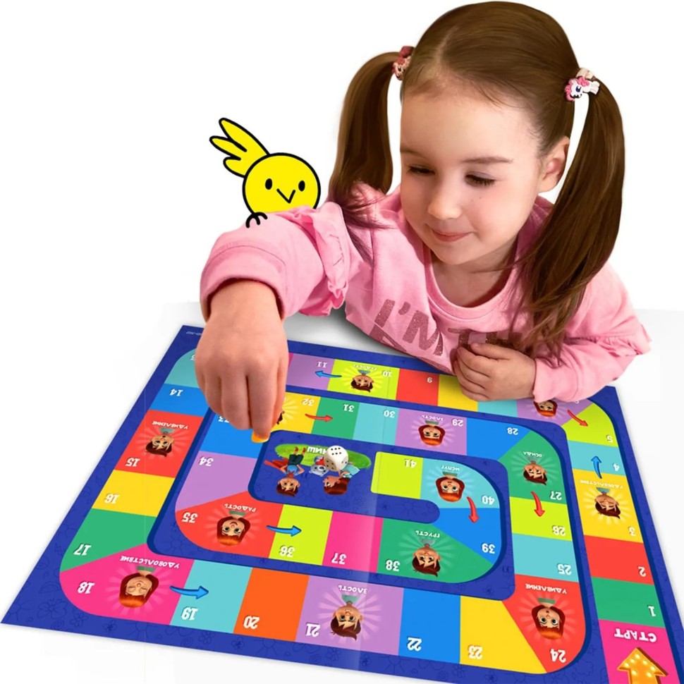 Настольная игра ходилка с фишк д/малыш 2в1.Эмоции+Уроки вежливос.42х29,7см