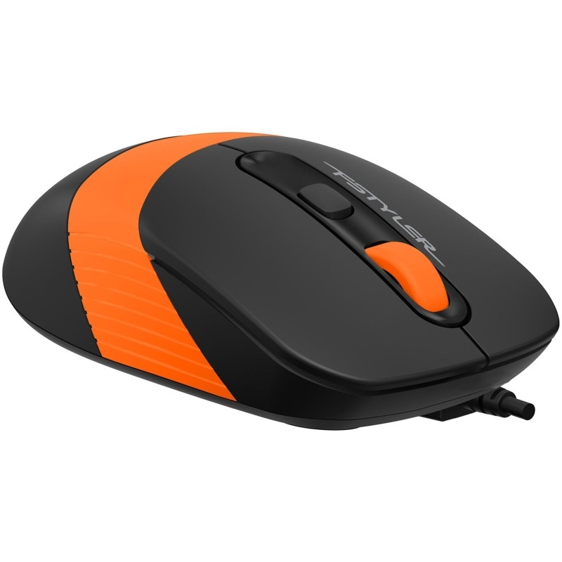 Мышь компьютерная A4Tech Fstyler FM10S черный/оранж (1600dpi) USB (4but)
