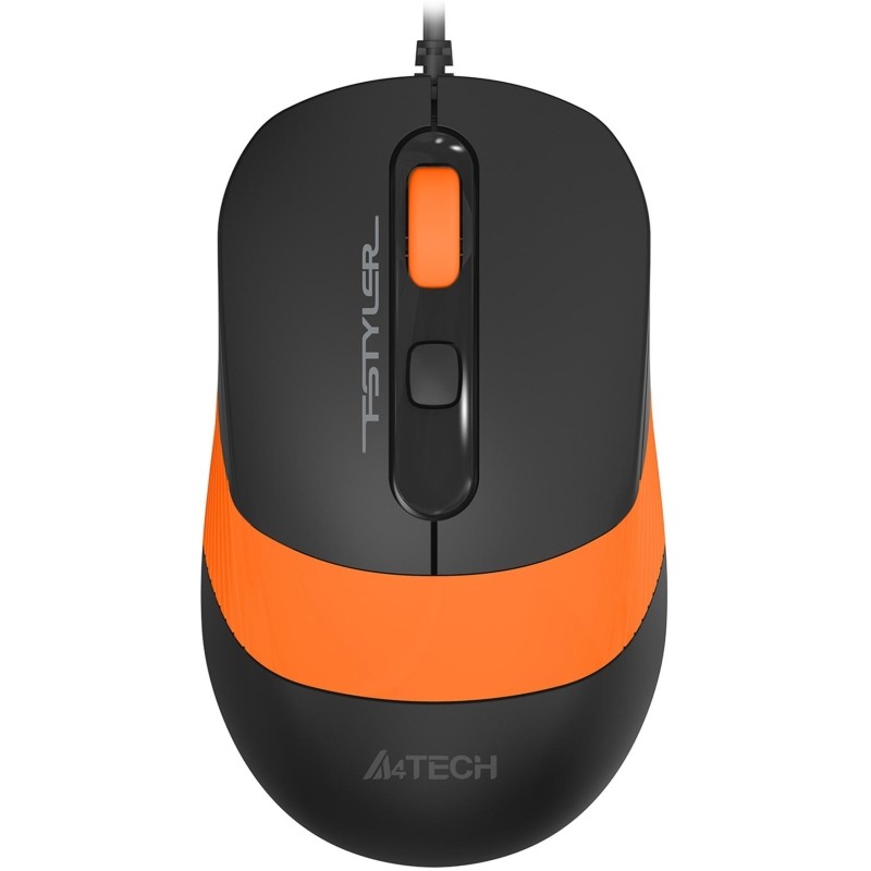 Мышь компьютерная A4Tech Fstyler FM10S черный/оранж (1600dpi) USB (4but)
