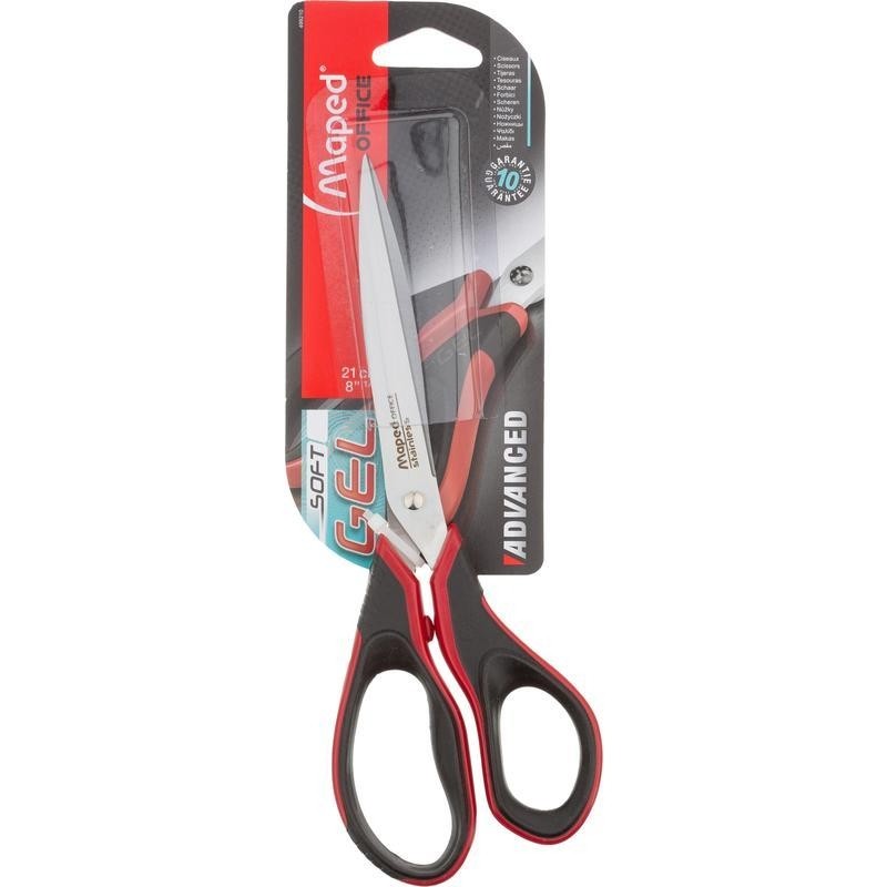 Ножницы Maped ADVANCED SOFT GEL 210мм эргон.ручки,гел.встав,крас/чер,499210
