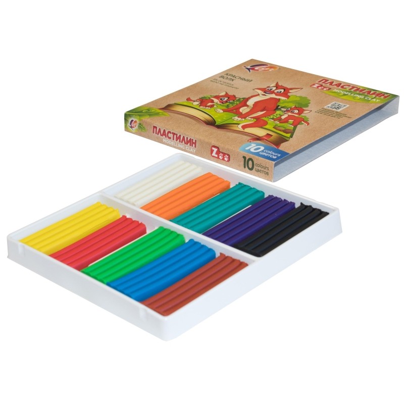 Пластилин классический Луч Zoo 10 цв 150 г, 29С 1721-08