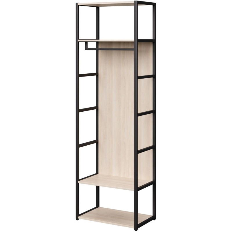Шкаф гардеробный K-Loft 241H028 670х400х2105 дуб сканд/черный