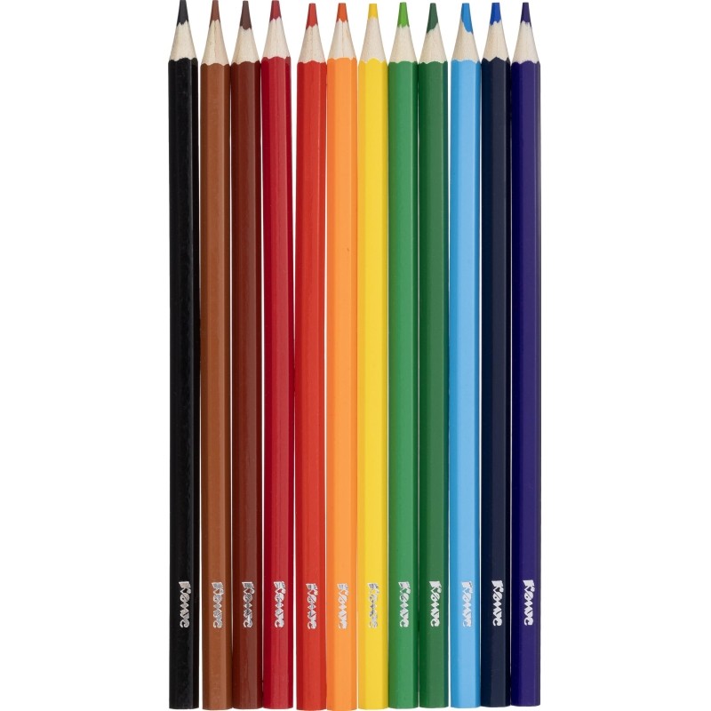 Карандаши цветные 12цветов Комус Класс ColorPics, шестигранные