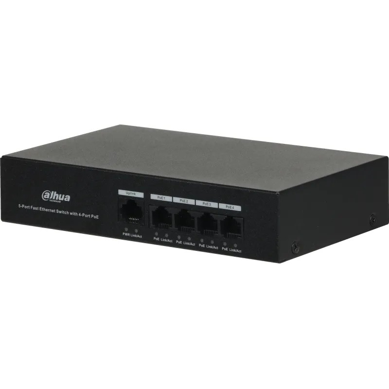Коммутатор DAHUA (DH-PFS3005-4ET-36) 4-порт неупр,PoE/PoE+/Hi-PoE