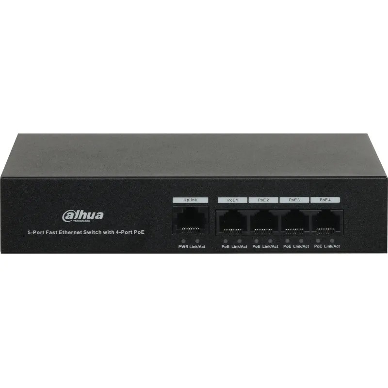 Коммутатор DAHUA (DH-PFS3005-4ET-36) 4-порт неупр,PoE/PoE+/Hi-PoE