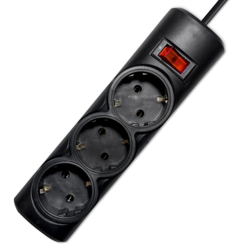 Сетевой фильтр PROGIX PG339 3р/10м/2,2кВт/10А заземление, черный,ПВС 3х0.75