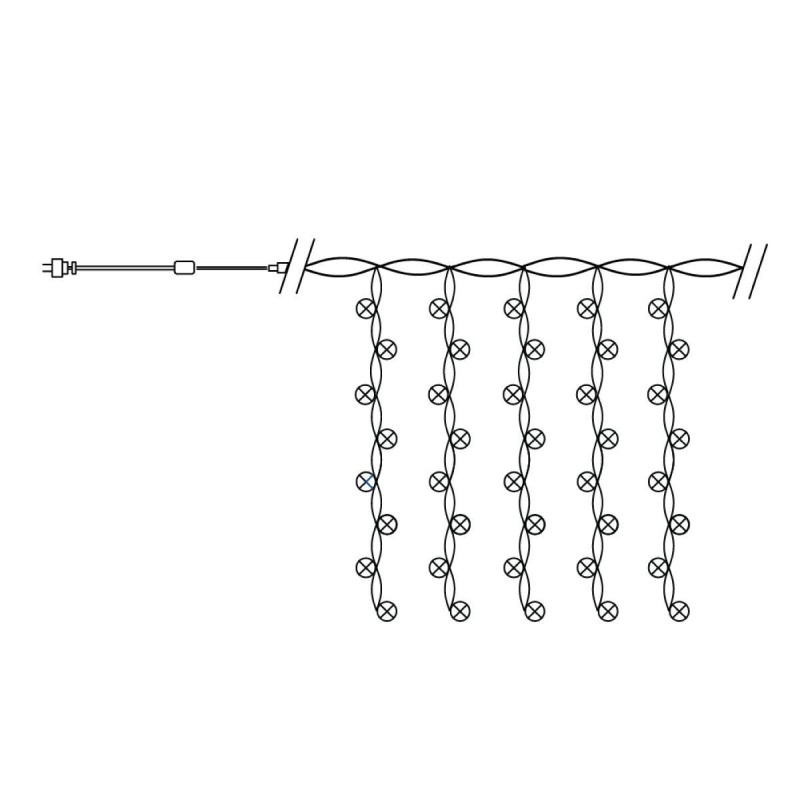 Гирлянда светодиодная Feron CL18 занавес 1,5x1,5м+3м,бел, 230V 5000К 32327