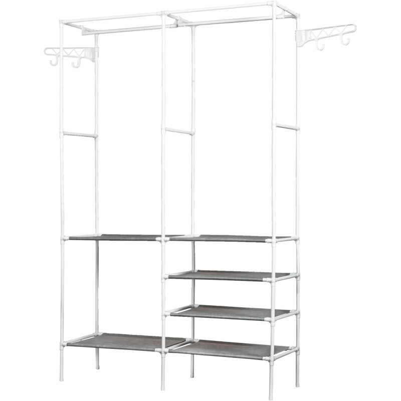 Вешалка LS_гардеробная двойная напольная Helex Home W-24, белая