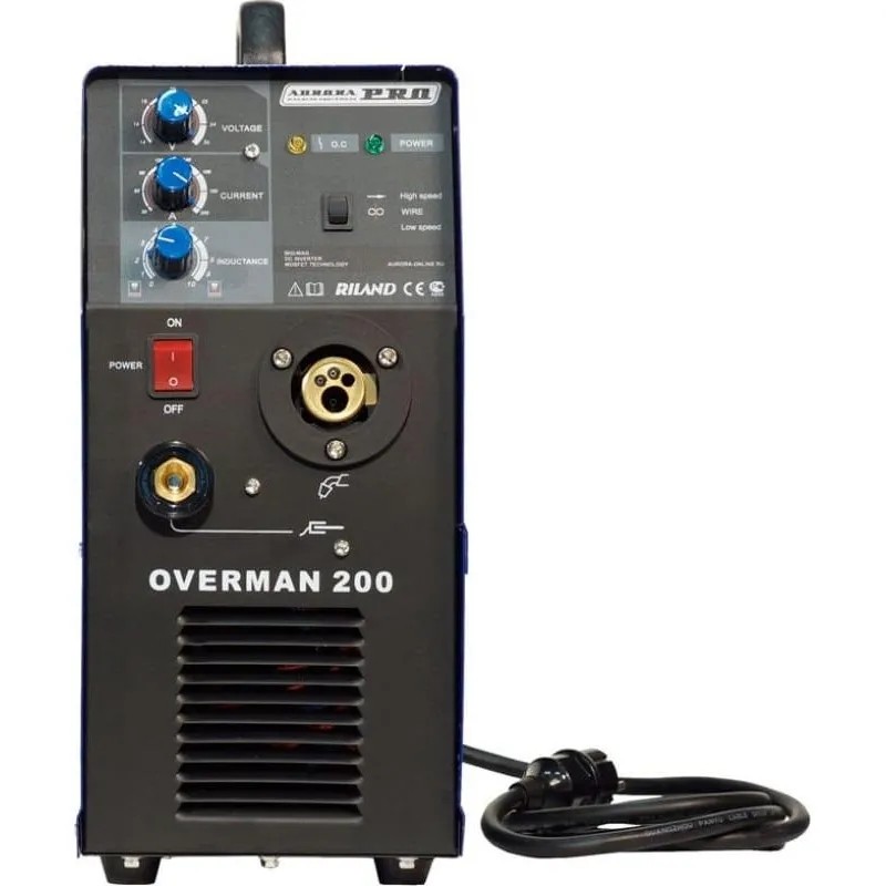 Сварочный полуавтомат инвертор MIG-MAG AURORA Pro OVERMAN 200 Mosfet(13709)