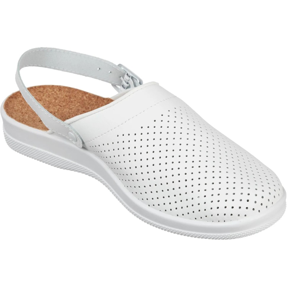 Сабо Ионел муж.нат.кожа цв.белый, пробковая стелька (р.46) (95480108)