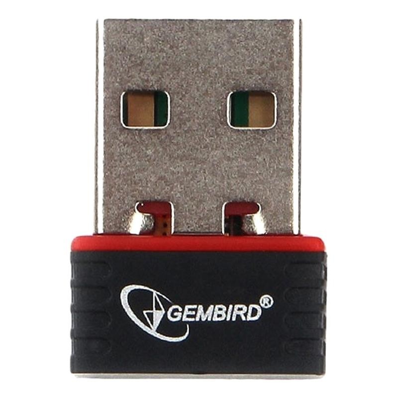 Сетевой адаптер микро WiFi Gembird 150 Мбит, USB, 802.11b/g/n