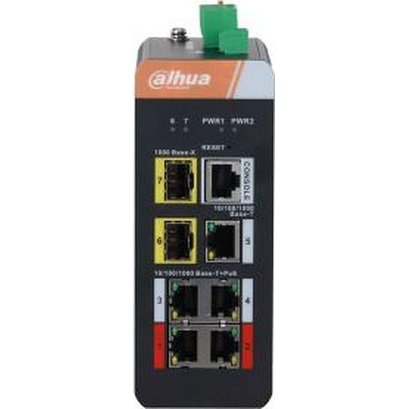 Коммутатор DAHUA DH-IS4207-4GT-120 4-порт гб управл 4RJ45,2SFP,uplink PoE