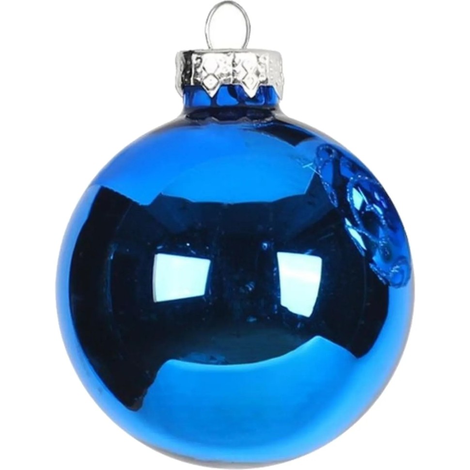 Набор шаров Шары синие с серебрян,наб.4шт 6х6х6см 90648