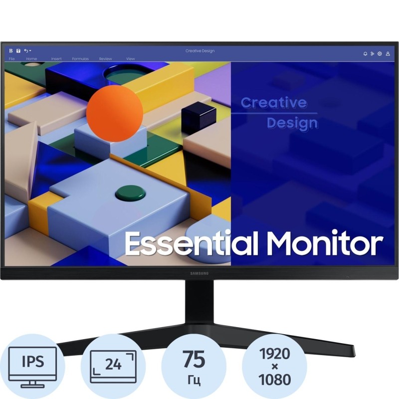 Монитор Samsung S24C312EAI (LS24C312EAIXCI)24/FHD/IPS/75Hz/250cd/5ms/HDMI
