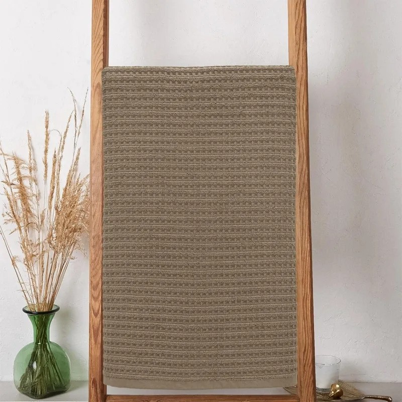 Полотенце махровое УЗБ Рельеф, M 50х80 сер,162480