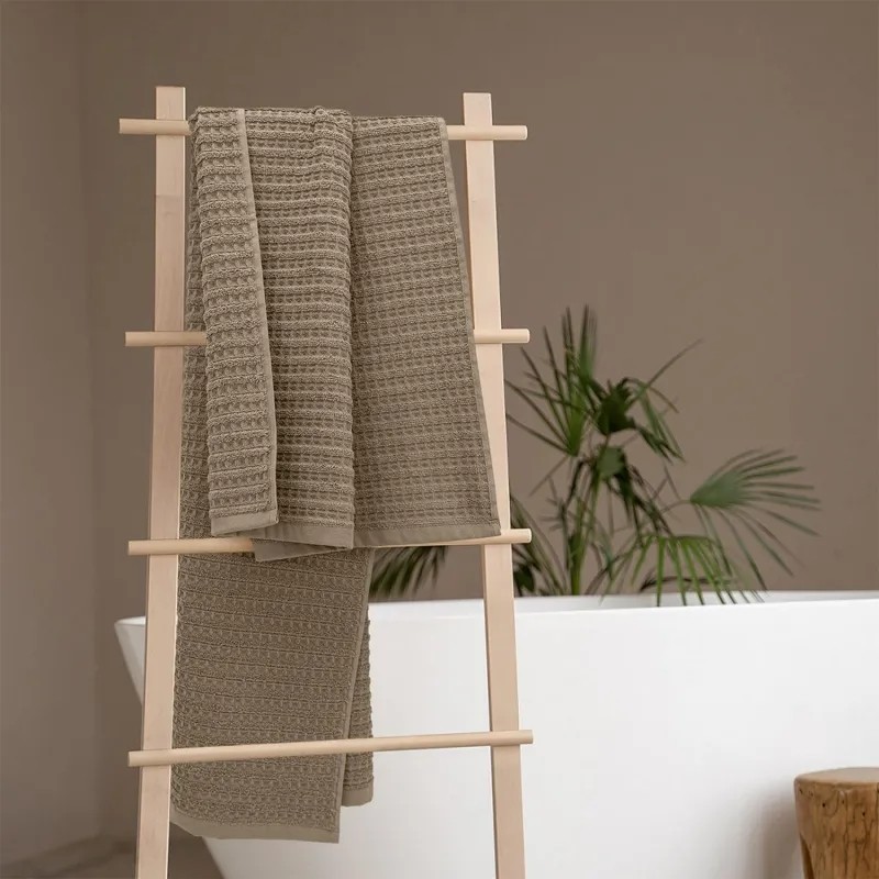 Полотенце махровое УЗБ Рельеф, M 50х80 сер,162480