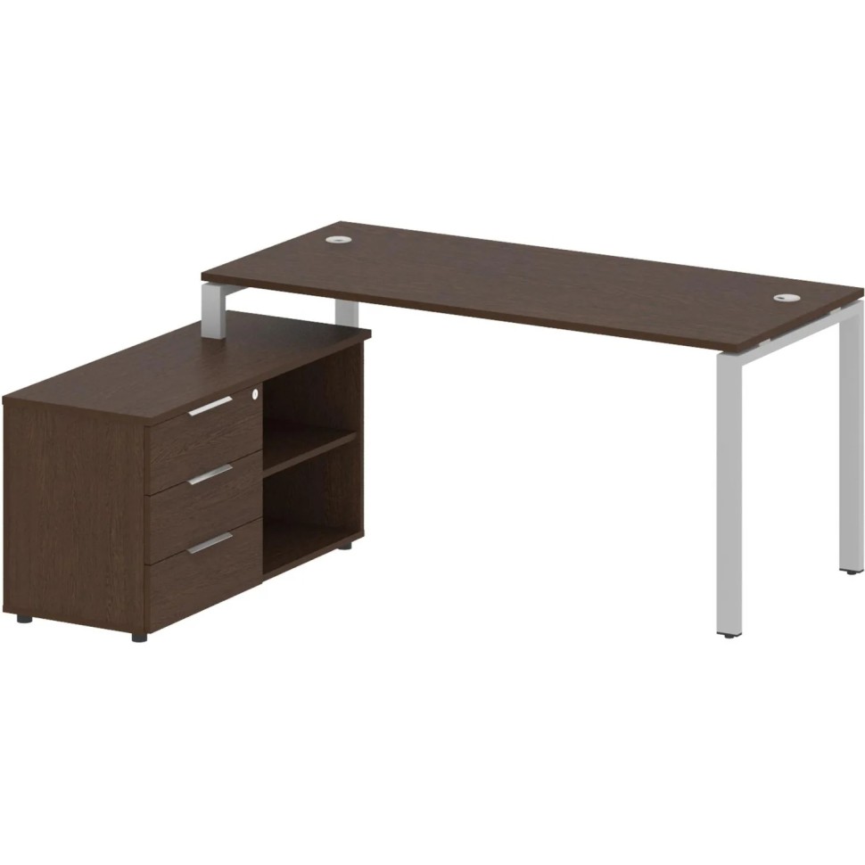 Стол Metal Sys.St П-об м/к оп.тум лев БП.РС-СТС-2.4Л 1700x1520x750Вен.Ц/Сер