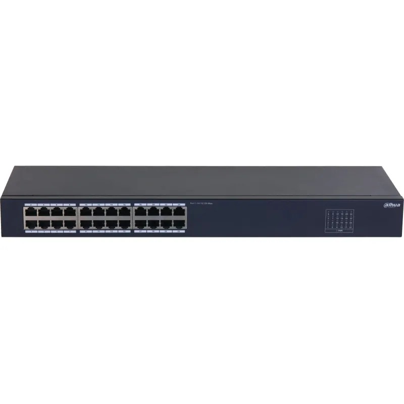Коммутатор DAHUA DH-SF1024 24-портовый неуправл, 24xRJ45 100Mb, MAC-табл 8К