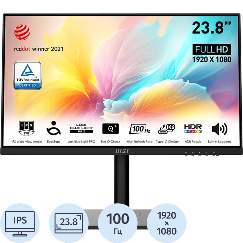 Монитор 23.8" MSI Modern MD2412P чёрный (9S6-3PA59H-095)