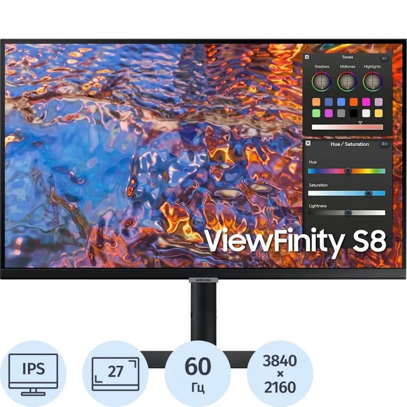 Монитор SAMSUNG 27(LS27B800PXIXCI)VA/3840x2160/60Гц/350cd/5мс