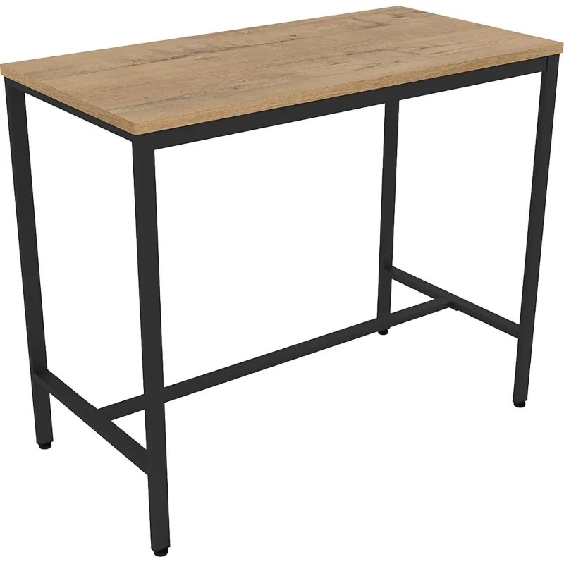 Стол барный Престо 610 -100-60 (1200х600х1000) teakwood/черный