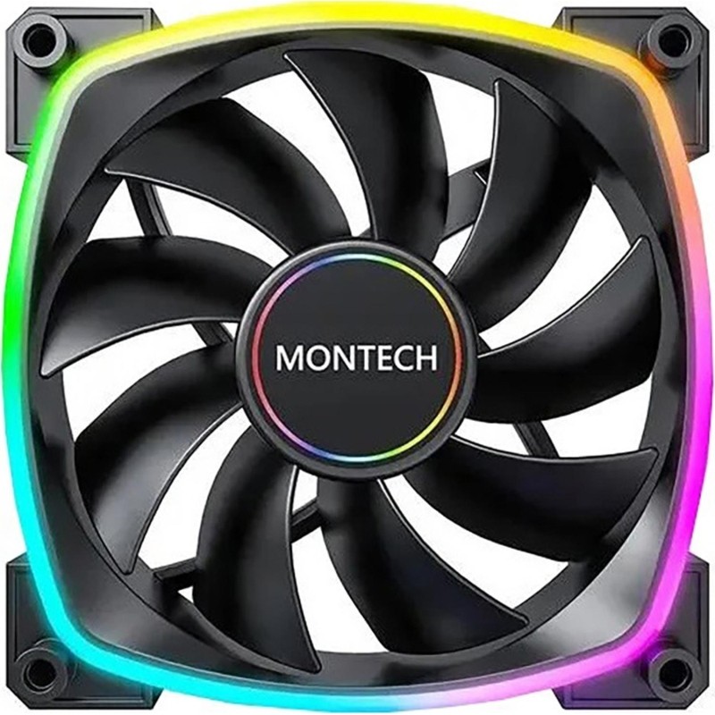 Вентилятор Montech (AX140 PWM BLACK)ARGB 140х140x25 черн. 4-pin Ret