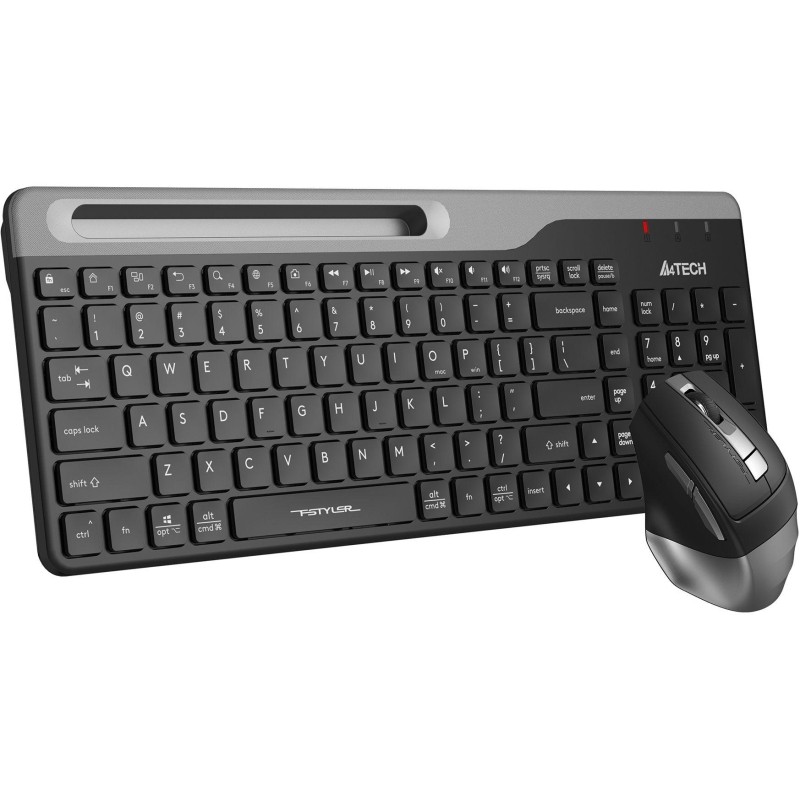Набор клавиатура+мышь A4Tech Fstyler (FB2535C SMOKY GREY)клав,мышь:черн/сер