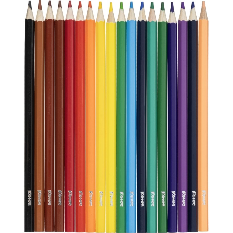 Карандаши цветные 18 цветов Комус Класс ColorPics, шестигранные
