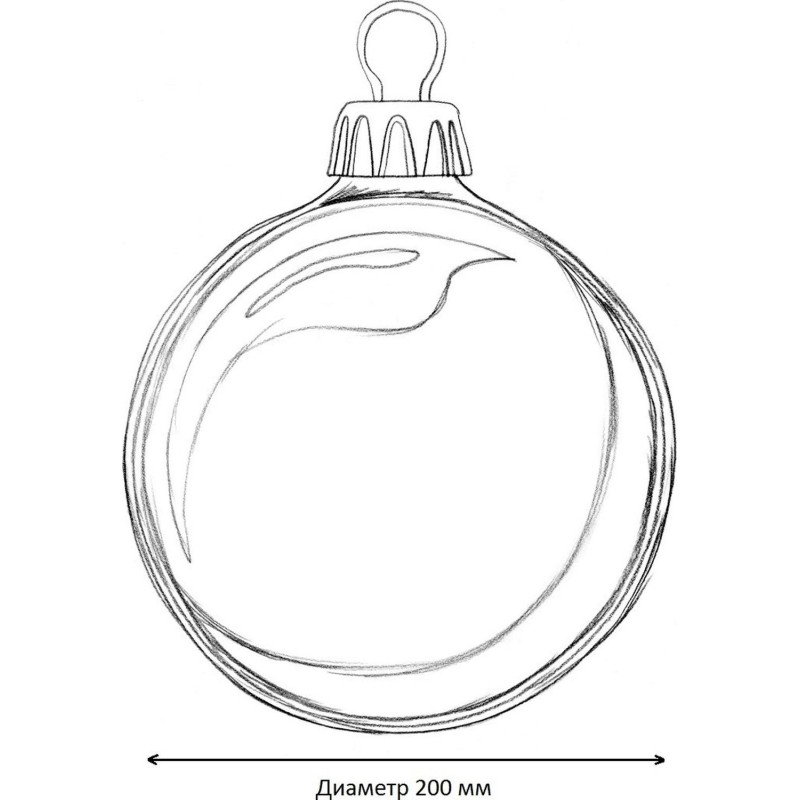 Шар елочный 200мм, с глиттером лакированный (красный) 479854
