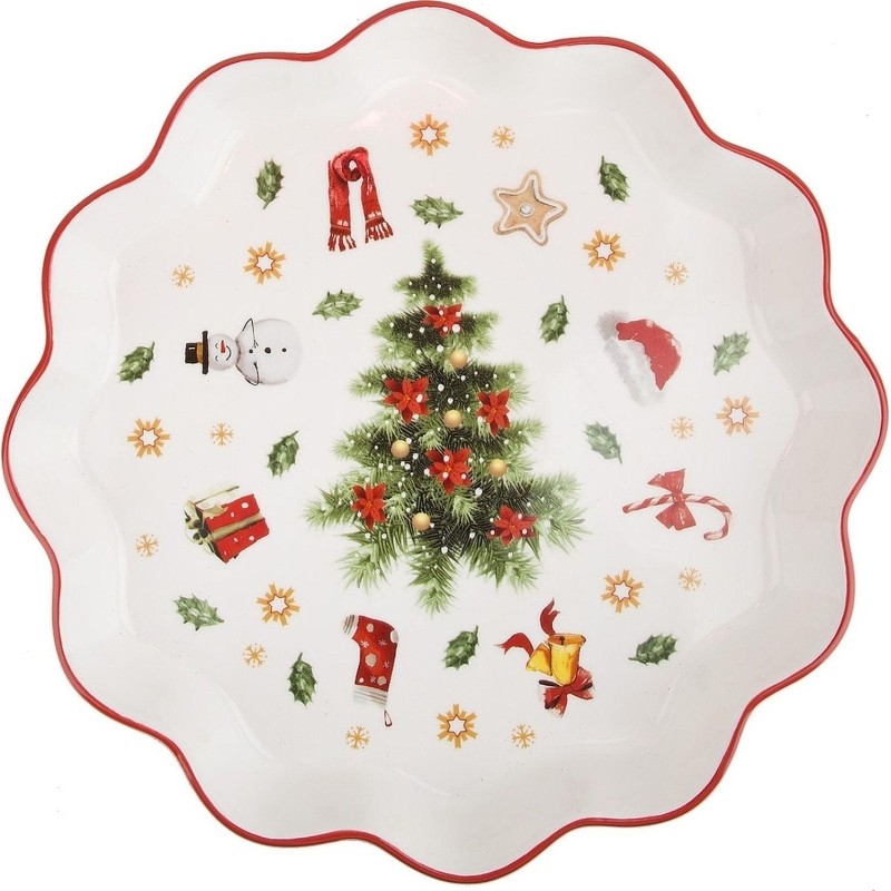 Блюдо Magic of Christmas 26,5x26,5x4см (фарфор) (уп/12шт),НГ N0880121