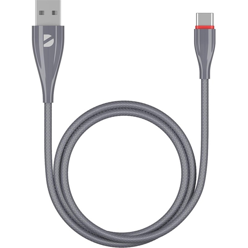 Кабель Deppa Ceramic USB - USB-C, 1м, серый