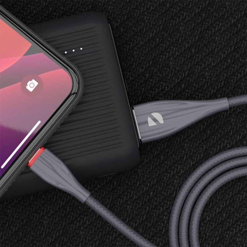 Кабель Deppa Ceramic USB - USB-C, 1м, серый