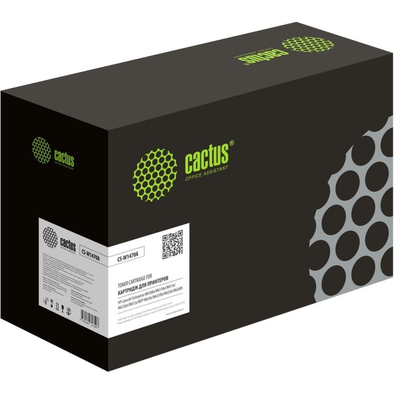 Картридж лазерный Cactus CS-W1470A W1470A чер. для HP LaserJet 611/612/634