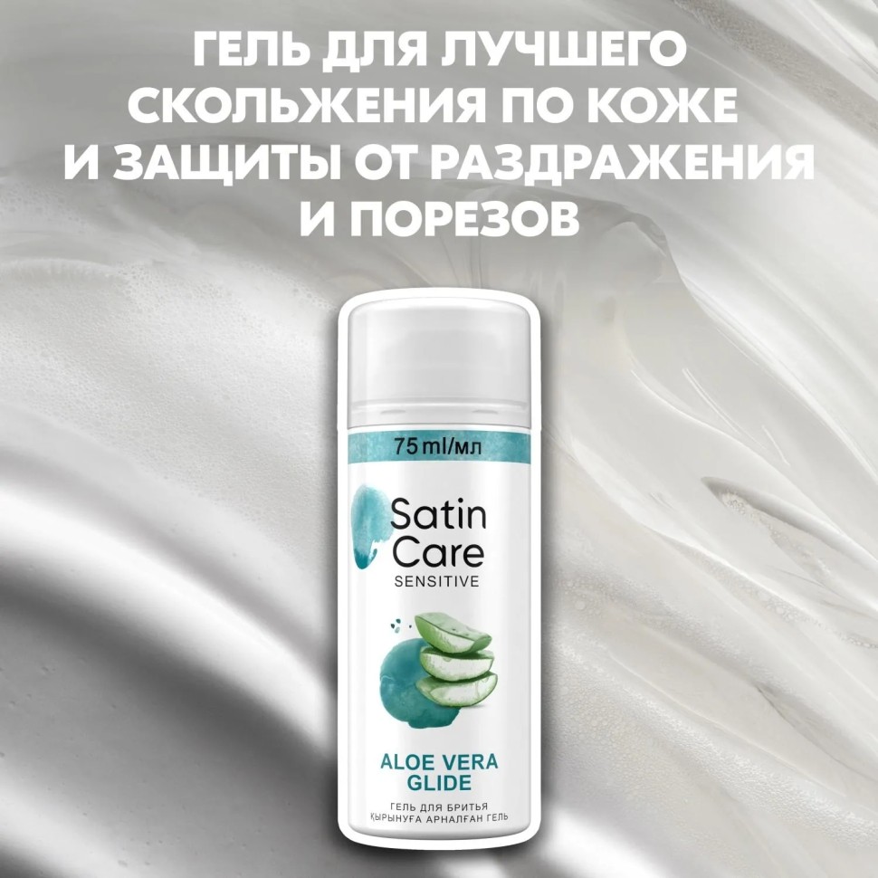 Подарочный набор Gillette Venus Бритв 1сменКас+Гель д/брит жен д/чувКож75мл