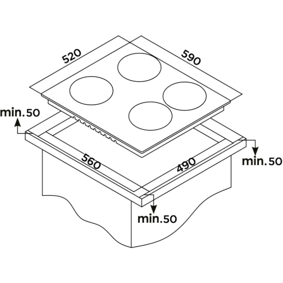 Варочная панель SCHAUB LORENZSCHAUB LORENZ SLK CY 62 H1, электрическая