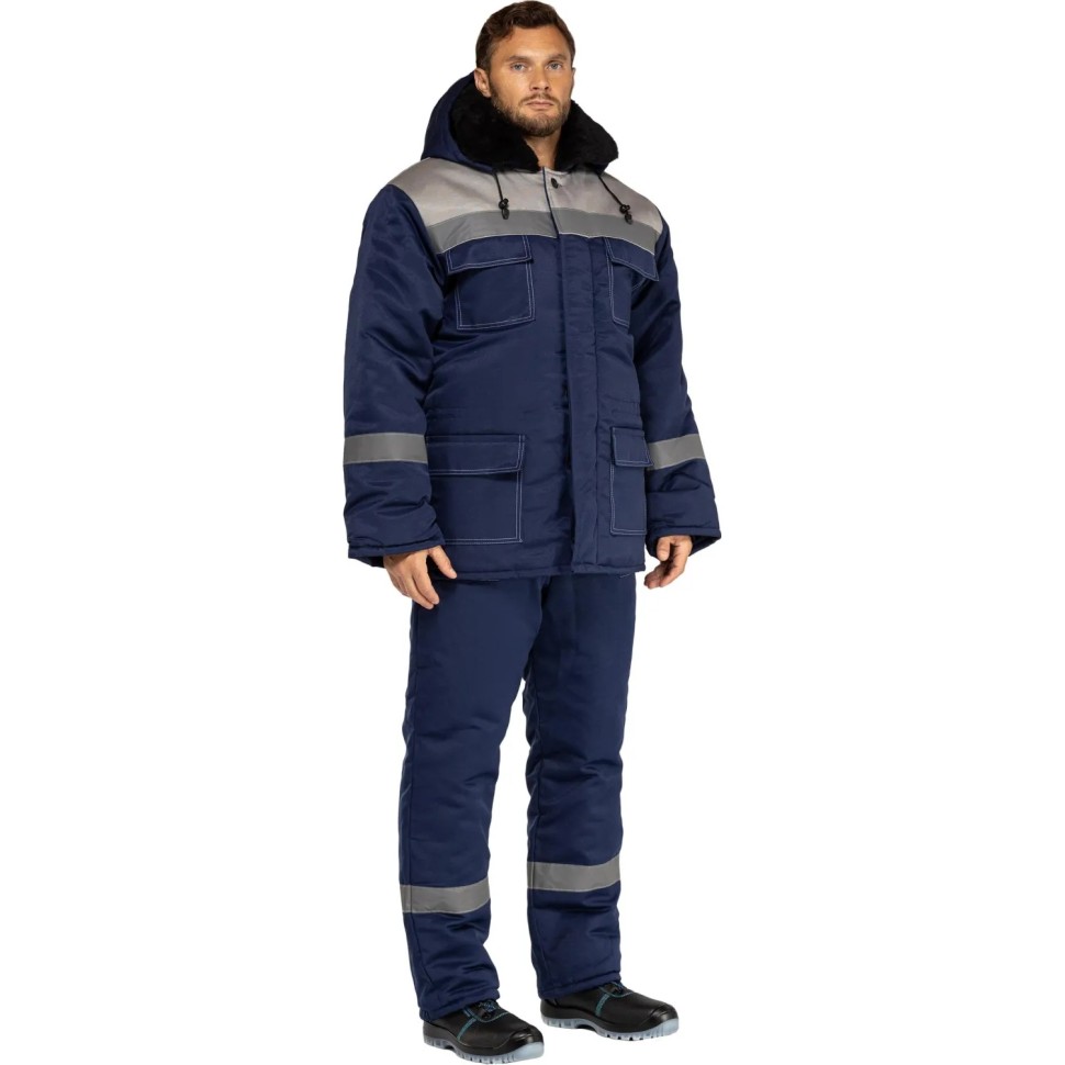Костюм рабочий зимний муж з35-КПК синий/сер (р.48-50) 194-200 (Арсенал-СП)