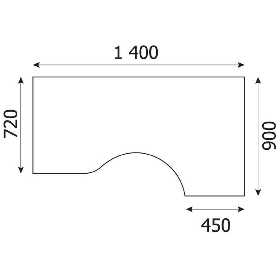Стол эргономичный SL Imago СА-2 правый венге магия 1400