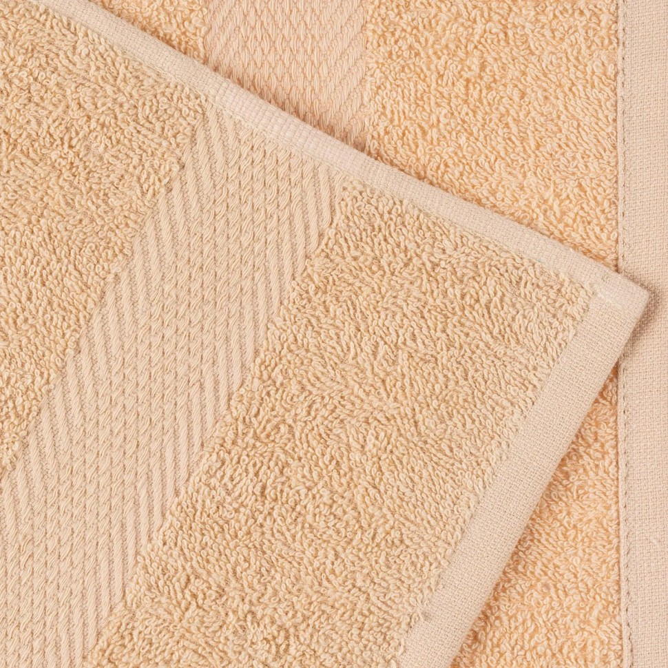 Набор полотенец махровых бордюр 440 г/м2, 40х70 бежевый, 10шт Набор полотенец махровых бордюр 440 г/м2, 40х70 бежевый, 10шт