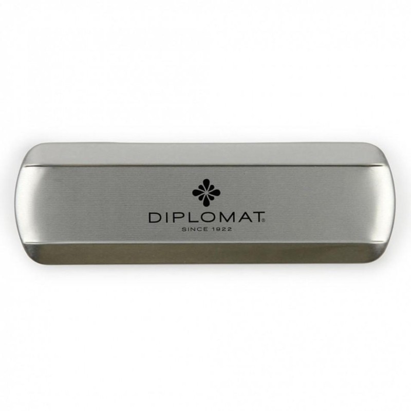 Ручка шариковая  DIPLOMAT Traveller stainless steel gold синий D10061109